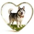 thumbnail image 1 of Adorno de escritorio de acrílico en forma de corazón transparente, ideal como regalo para peluqueros caninos o salones de belleza, 1 of 3