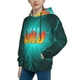 thumbnail image 5 of Ben Azelart Stay Wild Kids' Hoodie 3d Print Sweatshirt Soft Pullover Hooded With Big Pockets For Boys Or Girls Small, 5 of 8