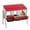 Red | Bracket, variant on EuKer Nesting Box for Chicken, 3 Hole Metal Laying Box with Soft Pad and Bracket for Hens, Ducks, Rabbits, Red