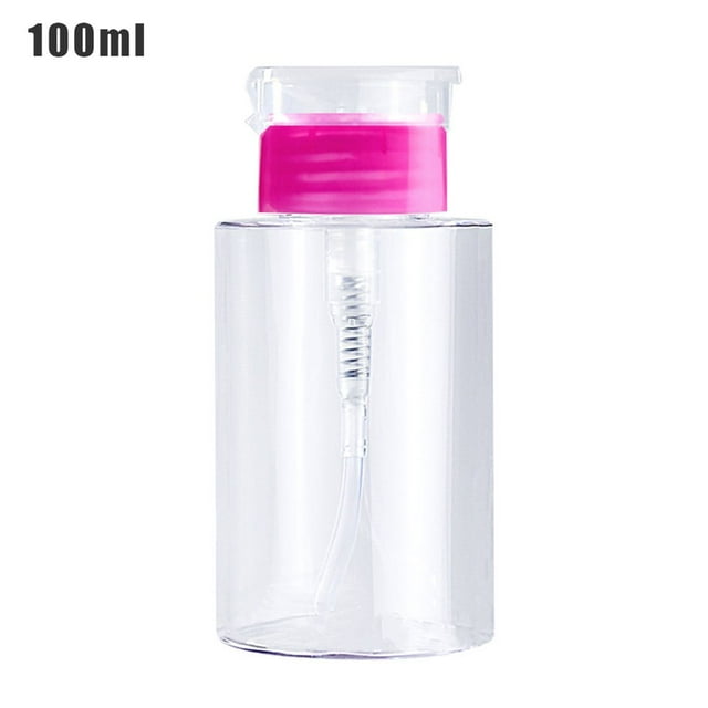 MesaSe Press Bottle Makeup Remover Storage Container Cosmetic Removal Fluid Plastic Press Bottle Transparent 100ml