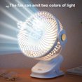 thumbnail image 5 of Hwkond Table Fan Portable Fan Versatile Fan Three Wind Speeds Corporal Desk Fan USB Rechargeable Fan With LED Light Clip Fan on Clearance, 5 of 7