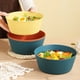 thumbnail image 3 of Nvzi Cereal Bowls Wheat Straw Fiber Salad Bowls Lightweight Unbreakable Dinner Bowls -4pcs，Green, 3 of 5