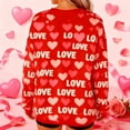thumbnail image 4 of Xdegoge Valentine's Day Sweatshirt Women Love Heart Print Tops Long Sleeve Holiday Fashion Outfit Soft Oversized Crewneck Couples Matching Sweatshirts, 4 of 9