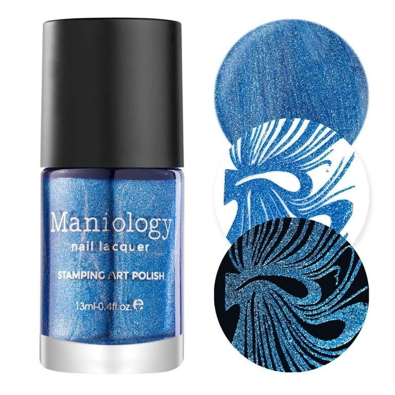 Maniology Double Bubble (B334) - Royal Blue Metallic Stamping Nail Polish 