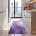 thumbnail image 4 of Purple Gold Marble Pattern Kitchen Rug Mat,Kitchen Runner Rugs Non Skid Washable,Decorative Kitchen Floor Mats for Kitchen,Sink,Laundry,17"x47.2", 4 of 7