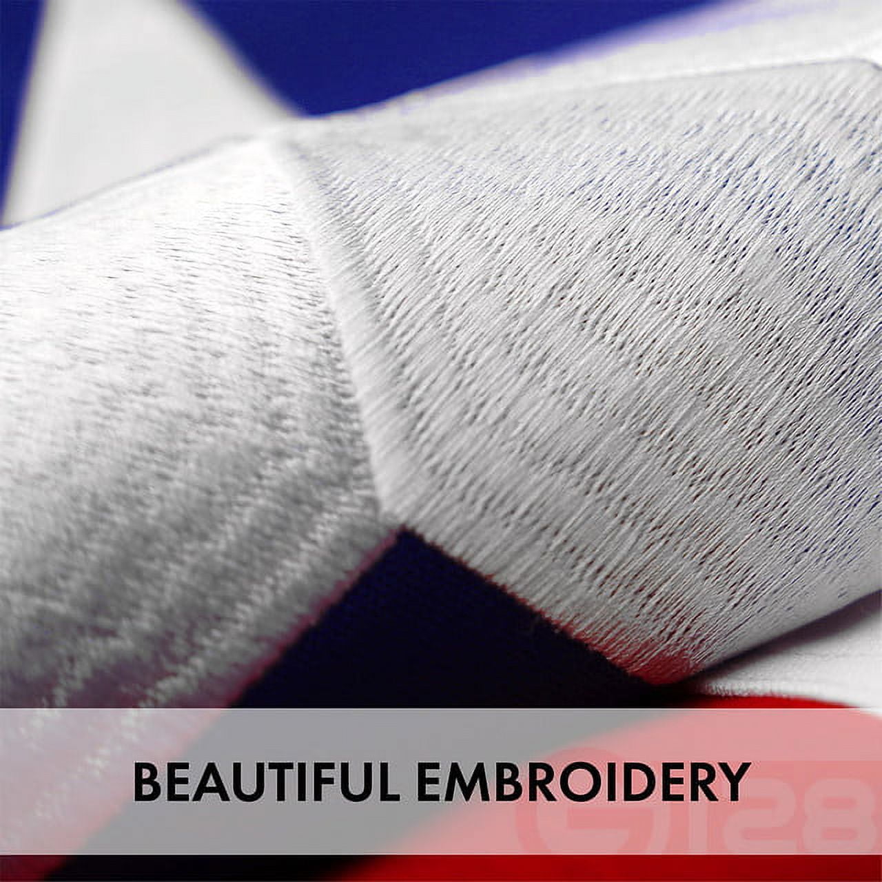 G128 Combo Pack: USA American Flag & Texas TX State Flag 2x3 Ft Embroidered Spun Polyester, Indoor/Outdoor, Brass Grommets