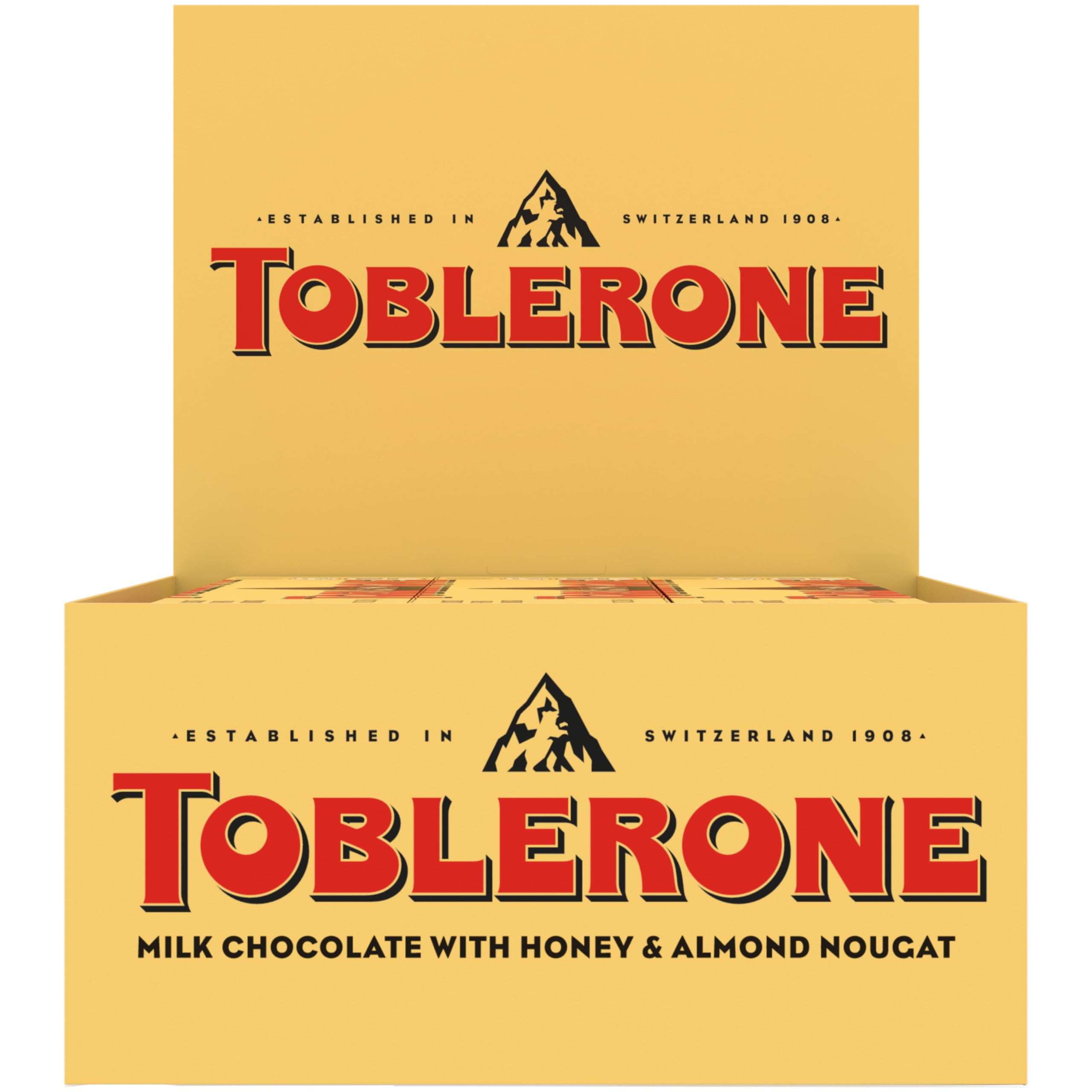 Toblerone Milk Chocolate Bar With Honey And Almond Nougat, 12 - 3.52 Oz Bars