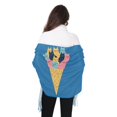 thumbnail image 4 of FORMRS Womens Scarf Winter Soft Long Big Warm Shawls Wrap Tassel Scarves, Colorful Ice Cream Cat, 4 of 9