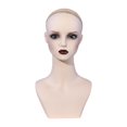 thumbnail image 1 of Cabeza de maniquí femenina, soporte de exhibición de peluca, estable, suave y realista, soporte para pendientes, gafas, diademas y bufandas., 1 of 9