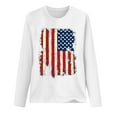 thumbnail image 4 of 4th of July Shirts for Women American Flag Graphic Sweatshirt Patriotic Crew Neck Long Sleeve Cute USA Independence Day Tops, 4 of 4