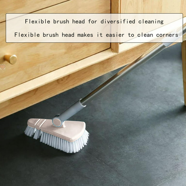 Cleaner Brush, Tub Tile Cleaner Brush with Long Handle, Shower Brush Small Cleaner Tool for Bathroom Bathtub Toilet Floor Kitchen Baseboard Cleaner