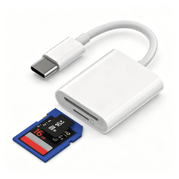 HBMYN USB C SD Card Reader Dongle 2in1 Type-C Multiport Micro SD TF Camera Adapter, Compatible Galaxy S22/S23, iPhone 15 Pro Max, Pro