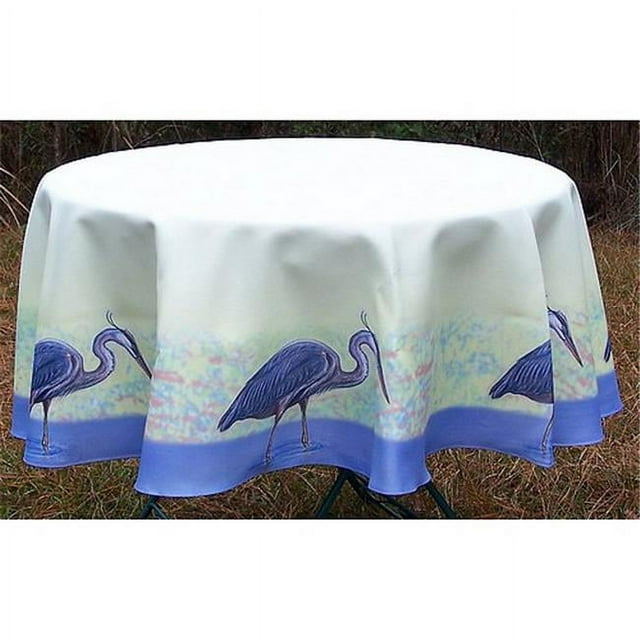 Betsy Drake TR027 58 in. Blue Heron Table Cloth