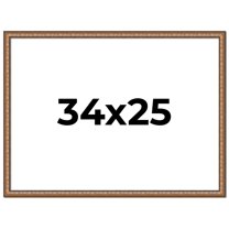 34x25 Frame Gold Real Wood Picture Frame Width 1.25 inches | Interior Frame Depth 0.5 inches |