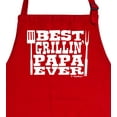 thumbnail image 2 of ThisWear Best Grillin Papa Ever Funny Apron for BBQ Grilling Two Pocket Apron Red, 2 of 7