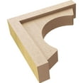 thumbnail image 6 of 3"W x 12"D x 12"H Thin Emerson Rough Cedar Woodgrain TimberThane Corbel, Primed Tan, 6 of 6