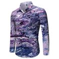 thumbnail image 1 of Nuevas camisas florales de estilo de pintura al óleo de moda para hombres, camisas de manga larga con solapa con estampado 3D, ropa informal vintage ajustada para mujeres, 1 of 6