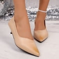thumbnail image 6 of Samdudou Pumps for Women Closed Toe Pointed Toe Kitten Heel V-Cut Vamp Slip On Dress Shoes Classic Office Wedding Evening Party Footwear, 6 of 9