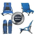 thumbnail image 5 of STRONGBACK Low Gravity Beach Chair with Lumbar Back Support, Folding Blue, 5 of 6