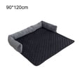 thumbnail image 4 of Household Winter Pet Plush Mat Bedroom Sofa Couch Floor Pad Small Medium Animal Resting Sleeping Warm Bed Washable Grey Black 90x120cm, 4 of 10