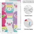thumbnail image 2 of Dreamtimes Alpaca Soft Hand Towels 2-Piece Absorbent Bath Towel Decorative Fingertip Towels for Bathroom Gym Spa Hotel Beach Swimming Pool,14.4" x 28.3", 2 of 7