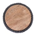 thumbnail image 6 of Posh Living Brayton Cotton Yarn 3-in-1 Pouf/Ottoman/End Table Dark Grey, 6 of 9