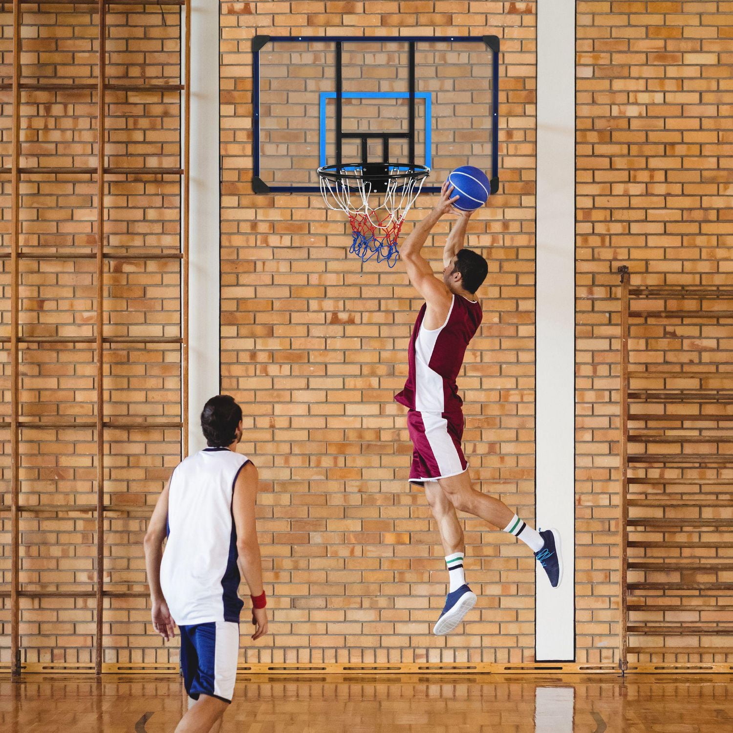 Soozier Mini Hoop, Wall Mounted Basketball Hoop for Indoor and Outdoor Use