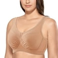 thumbnail image 5 of AILIVIN Women Wireless Bras Sleep Bra Wider Straps Breast Breathe Comfortable No Wire Bras Lift Up Bras Full Coverage Bralette Unlined Everyday Bra Non Padded Womens Bra Beige, 5 of 7