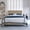 Gray, variant on Home Design Rogers Twin Solid Wood Platform Bed Frame with Panel Headboard, No Box Spring Needed, Gray
