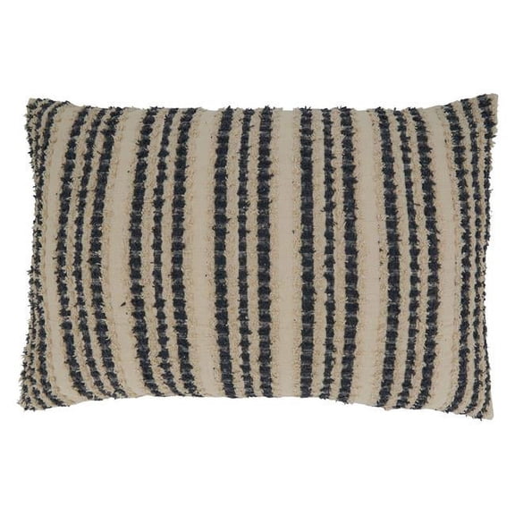 Saro Lifestyle Striped Design Poly Filled Throw Pillow