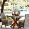 thumbnail image 6 of Outdoor Chair Cushions Set of 4, Thick 17" x 17" x 3" Patio Chair Cushions for Outdoor Furniture, Waterproof with Ties, Seat Cushion, Dining Chair Pads, Antique Beige, 6 of 8