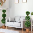thumbnail image 2 of HOMCOM 2 Pack Artificial Boxwood Topiary Ball Trees Faux Potted Plants, 2 of 10