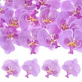thumbnail image 1 of Cabezas de Flores de Orquídea Artificial de 20 Paquetes, Cabezas de Flores de Mariposa de Seda Falsa para Decoración [2.76", Púrpura Claro], 1 of 1