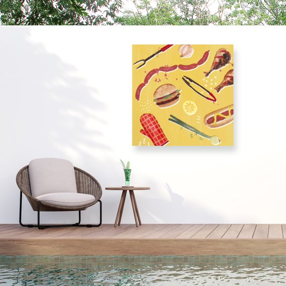 Victoria Borges 'Throw It On The Grill III' Outdoor Canvas 35x47