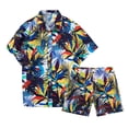 thumbnail image 3 of Vedolay Matching Short Sets For Men Men's Summer Shirt & Shorts Set Two Piece Casual Sports Outfits,Black S, 3 of 5