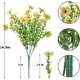 thumbnail image 2 of piezas 7 tenedor eucalipto violeta simulación ramo de flores arreglos decorativos arreglo floral, 2 of 5