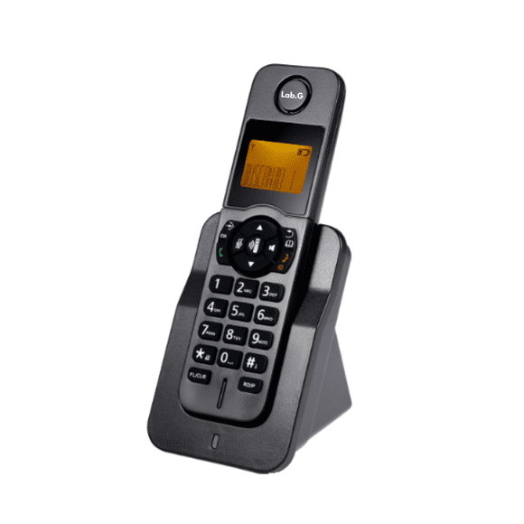 Teléfono Inalámbrico Fijo Moderno Con Lcd Para Casa Oficina Lab.G Negro