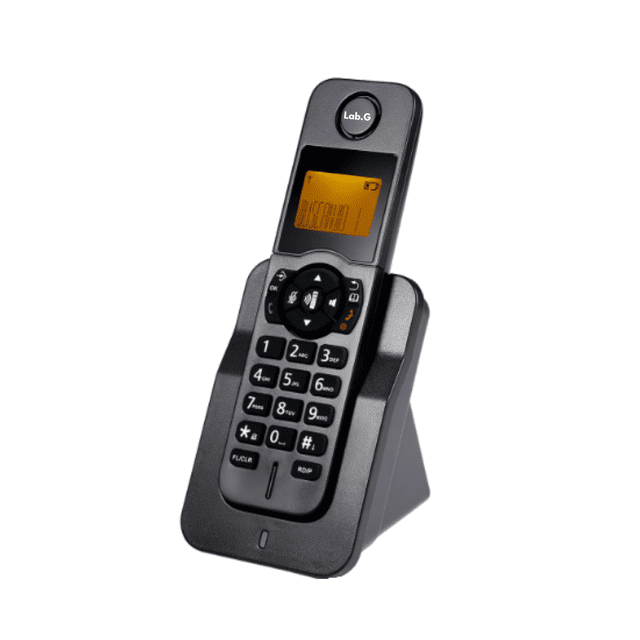 Teléfono Inalámbrico Fijo Moderno Con Lcd Para Casa Oficina Lab.G Negro