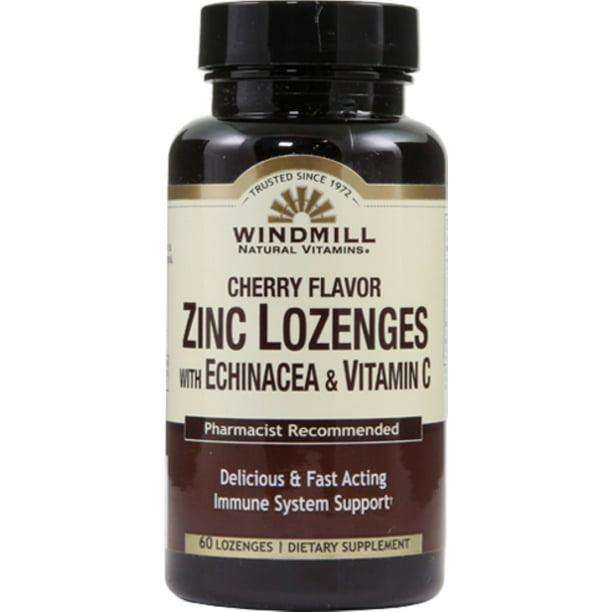 6 Pack Windmill Vitamins Zinc Lozenges With Echinacea & Vitamin C