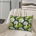 thumbnail image 5 of Naloa Teal floral elegance Pillowcase, Throw Pillowcase, Wrinkle-Free, Stain-Resistant with Hidden Zipper for Bedroom Sofa-14"x20", 5 of 6