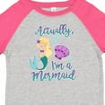 thumbnail image 4 of Inktastic Actually Im a Mermaid with Seashell and Bubbles Girls Toddler T-Shirt, 4 of 5