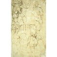 thumbnail image 2 of Battista Franco 16x24 Black Ornate Framed Double Matted Museum Art Print Titled: Sketches of Figures (1540-60), 2 of 5