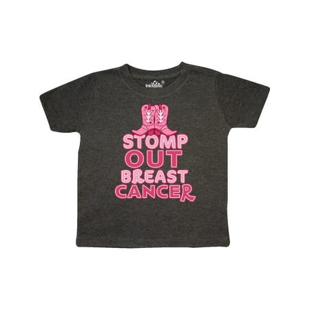 

Inktastic Stomp Out Breast Cancer with Pink Cowgirl Boots Gift Toddler Boy or Toddler Girl T-Shirt