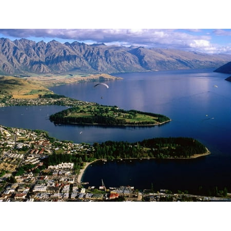 Kathy Van Zeeland Belt Queenstown Looking Towards the Remarkables Range in Background, Otago, New Zealand Print Wall Art By Glenn Van Der Knijff ()