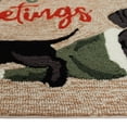 thumbnail image 4 of FRONTPORCH Indoor/Outdoor Hand Tufted Durable Area Rug - Transitional Pet Dog Decorative (Dachsund Greetings Neutral) (1'8" x 2'6"), 4 of 5