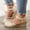 Beige, variant on Women's Bohemian Canvas Wedge Espadrilles, Ankle Strap Bow Closed Toe Sandals, Trendy Summer Footwear for Date, Travel Beige 38