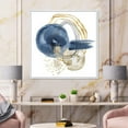 thumbnail image 3 of Designart Abstract Dark Blue Gold & Black Underwater Life FLOAT FRAME WALL ART, 3 of 4
