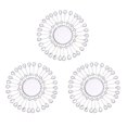 thumbnail image 1 of Espejo decorativo Manortang de 3 piezas, 23 cm, diseño Sunburst plateado, 1 of 9