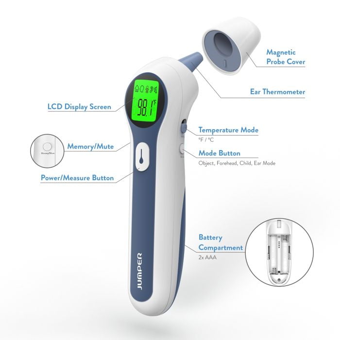 AccuMed Jumper NonContact Infrared Thermometer for Forehead (JPDFR300