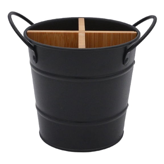Cutlery Holder Stainless Steel Utensil Divider Countertop Organization Flatware Organizer Kitchen Bathroom Tidy Spoon Forks & , Black